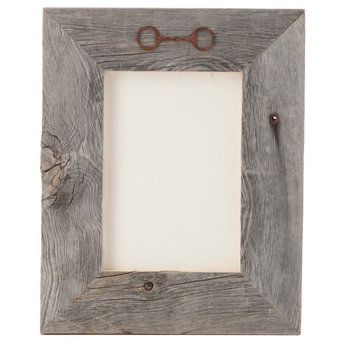 Aged Barnwood & Rust Bit 5 x 7 Frame