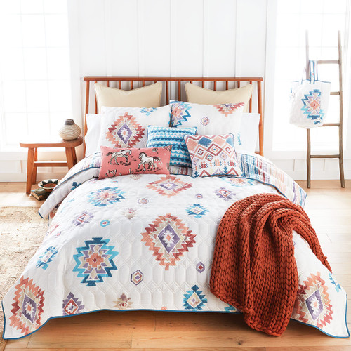 Tribal Diamonds Quilt Bed Set - King