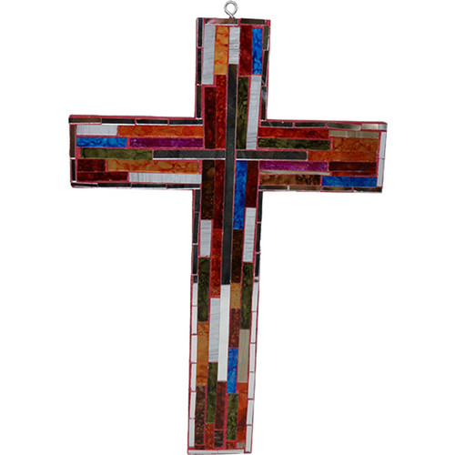 Tiled Glass Wall Cross