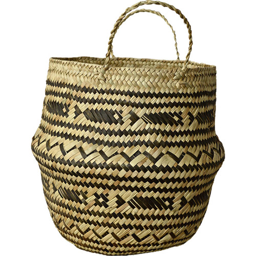 Hand Woven Stripe Pattern Baskets