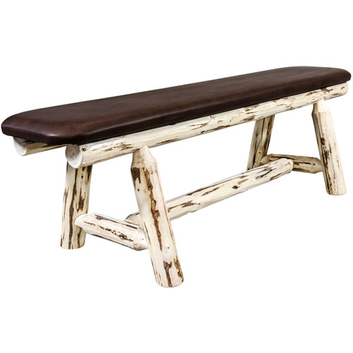 Asheville Plank Bench - 5 Foot - Saddle Upholstery