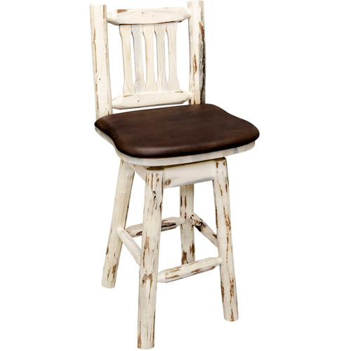 Asheville Swivel Barstool - Saddle Upholstery