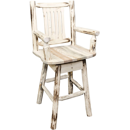 Asheville Captain's Swivel Barstool - Plain