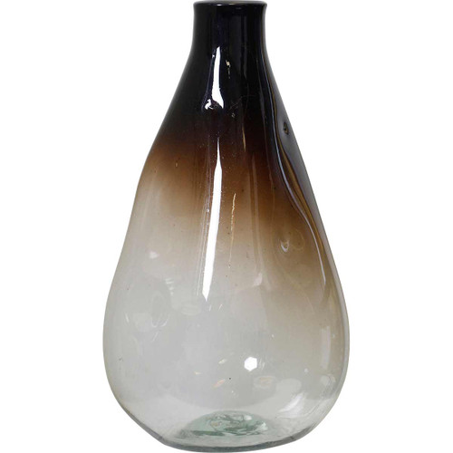 Chocolate Ombre Raindrop Glass Vase