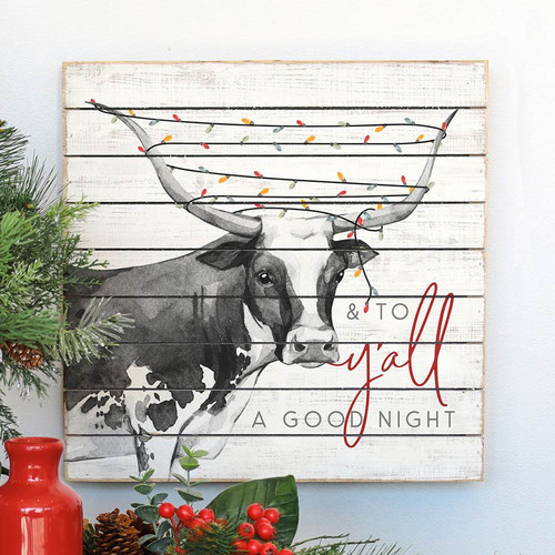 Longhorn Christmas Wall Art