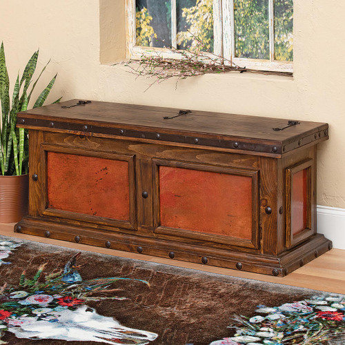 Mesa Copper & Wood Blanket Box