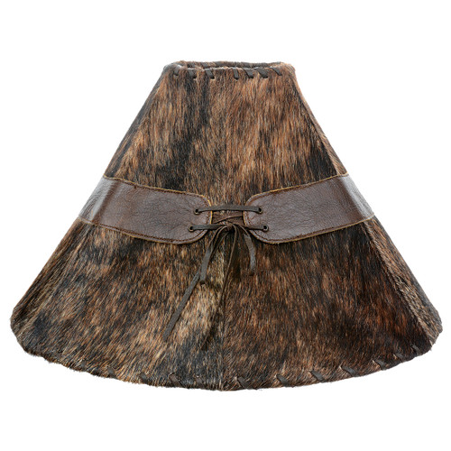 Cowhide Corset Lamp Shade - 15 Inch