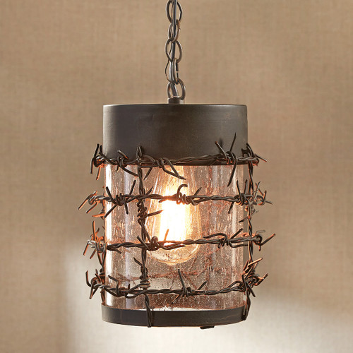 Cattle Ranch Barbed Wire Pendant Light