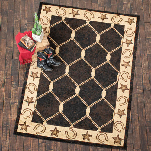 Horseshoe & Star Rug - 2 x 3