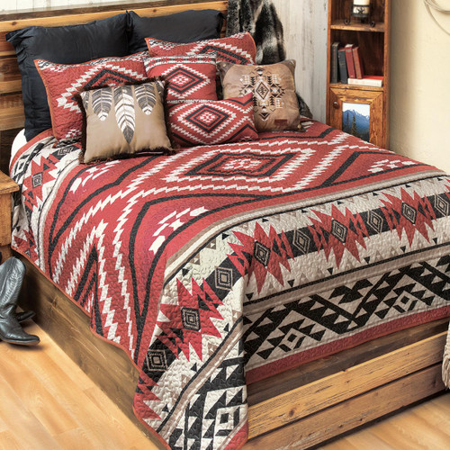 Red Canyon Quilt Bed Set - King - CLEARANCE