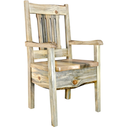 Lima Live Edge 32 Inch Dining Side Chair - Clear Lacquer