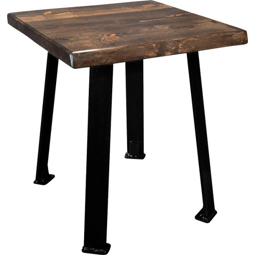 Lima Live Edge End Table with Provincial Stain - Blackstone Legs