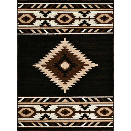 Hacienda Black Rug - 8 x 10