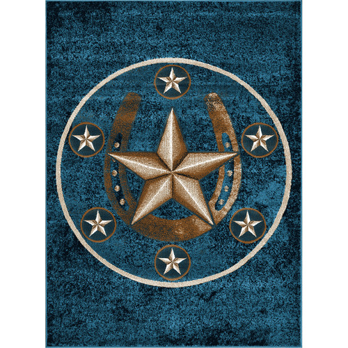 Lonestar Ranch Denim Blue Rug - 5 x 7