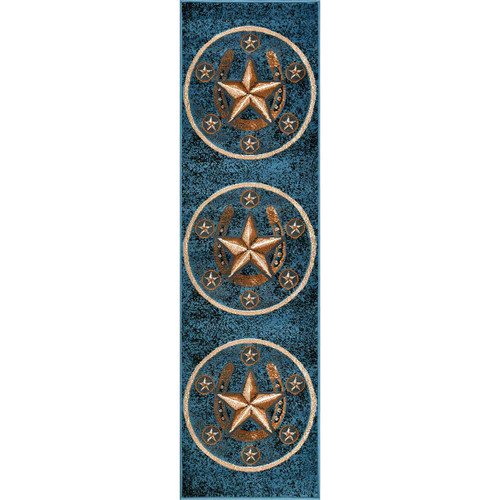 Lonestar Ranch Denim Blue Rug - 2 x 7