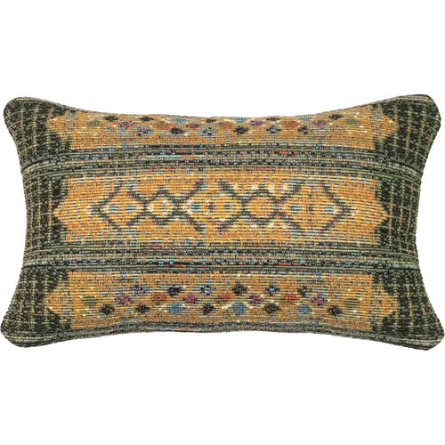 Tribal Stripes Oblong Accent Pillow - Green