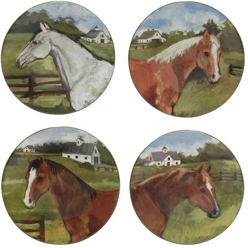 Horse Farm Salad Plates - Set of 4