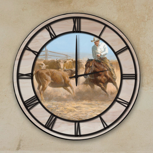 Horse at Work Wall Clock
