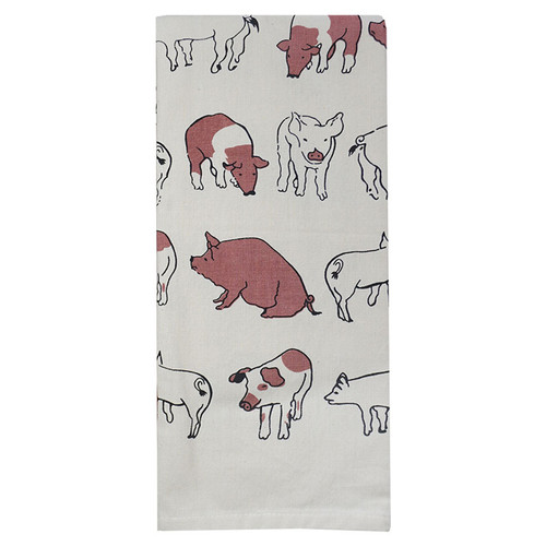 Piggies All Over Kitchen Towel - Set of 4