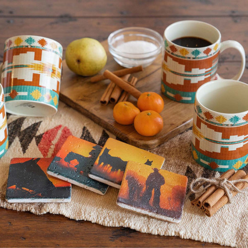 Aztec Sunset Mug & Coaster Set - 8pcs
