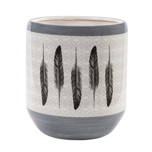 Feathered Elegance Wastebasket