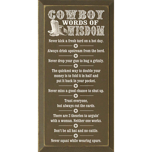 Cowboy Wisdom Wall Art