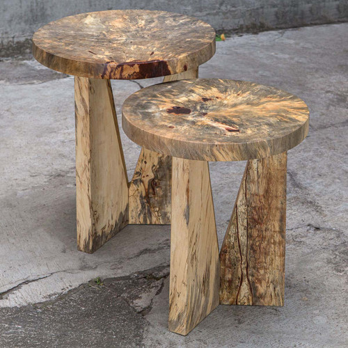 Tamarind Nesting Natural Tables - Set of 2