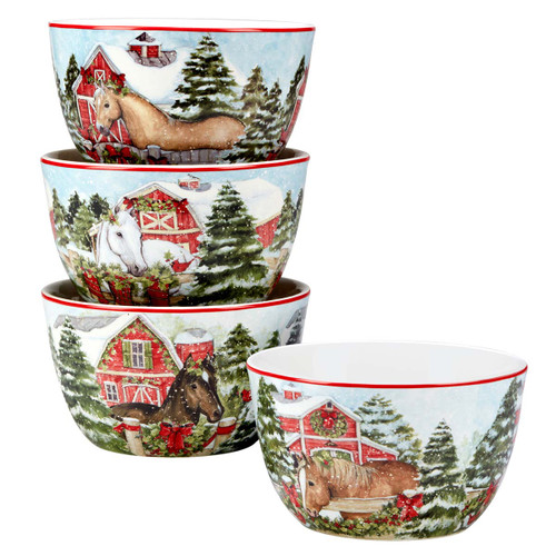 Holiday Haven Ice Cream Bowls - Set of 4