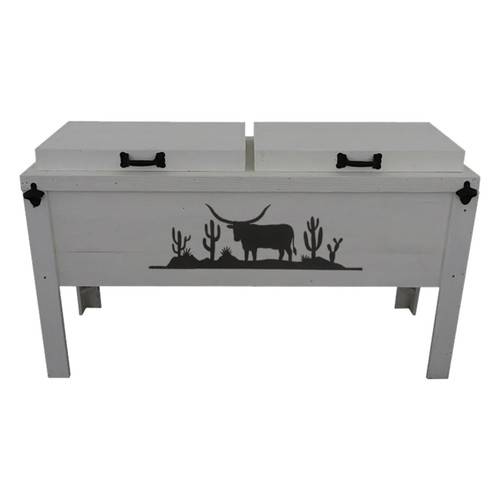Chihuahuan Longhorn Double Cooler - White