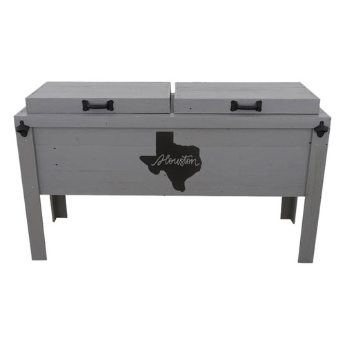 Houston Texas Double Cooler - Gray