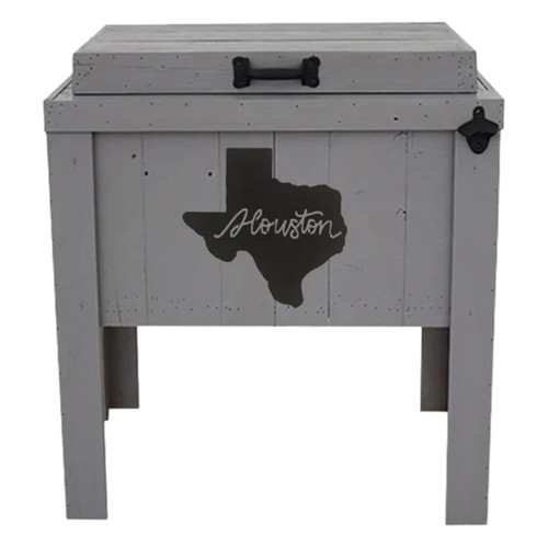 Houston Texas Single Cooler - Gray