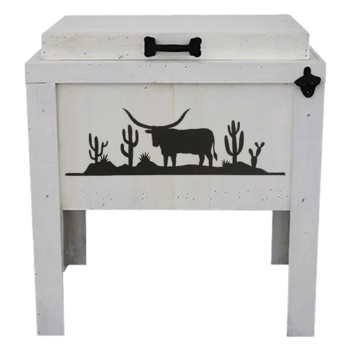 Chihuahuan Longhorn Single Cooler - White