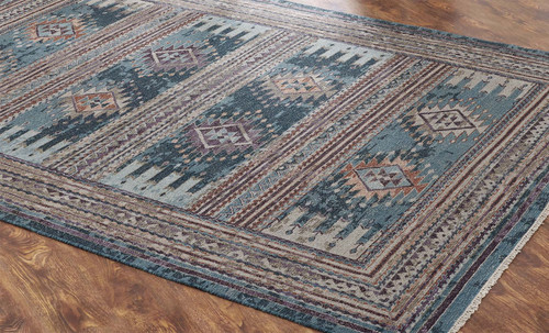 Turquoise Trails Rugs - 8 Ft. Square