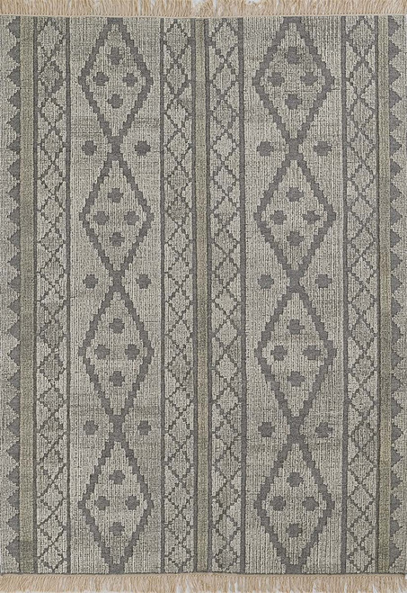 Rustic Rawhide Gray Rug - 8 x 10