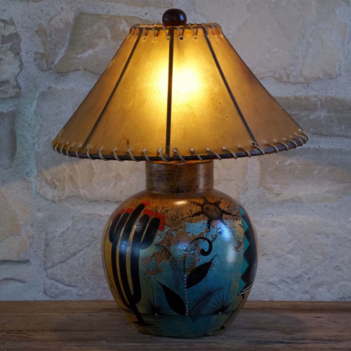 Desert Oasis Clay Table Lamp