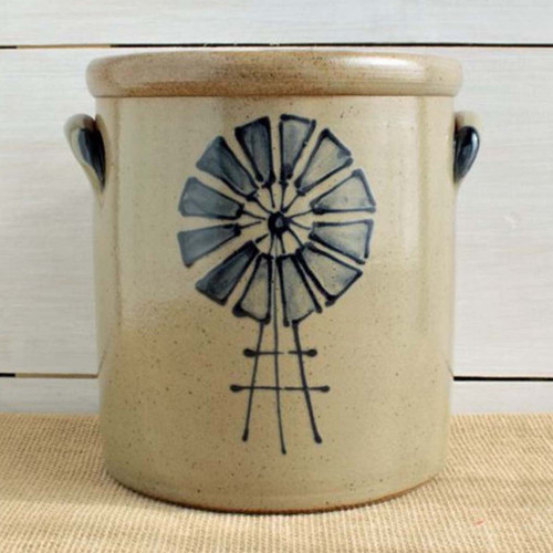 Country Windmill One Gallon Crock