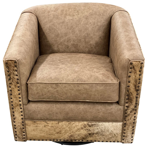 Bandera Cowhide Swivel Glider