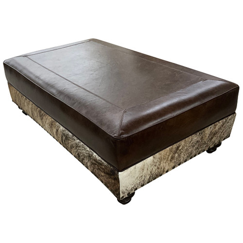 Jefferson Cowhide Large Storage Ottoman