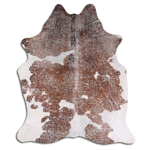 Silver Specked Brown & White Cowhide Rugs