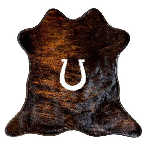 Horseshoe Mini Black & Brown Cowhide Rug