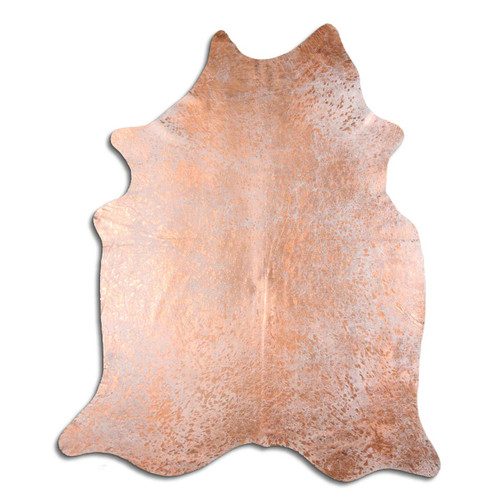 Rose Specked White Cowhide Rug - Large