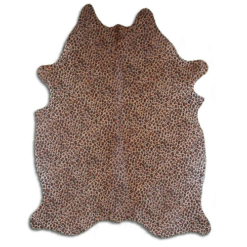 Leopard Printed Cowhide Rug - Large