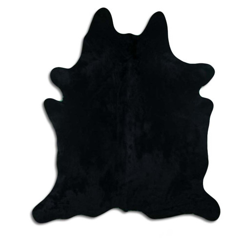 Midnight Black Cowhide Rug - Medium