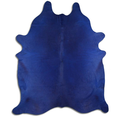 Navy Blue Cowhide Rug - Medium