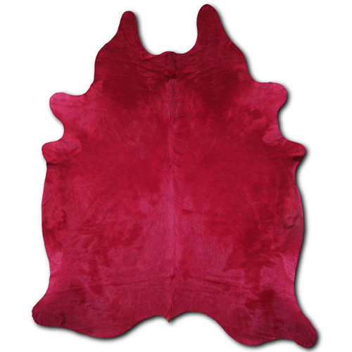 Crimson Cowhide Rug - Medium
