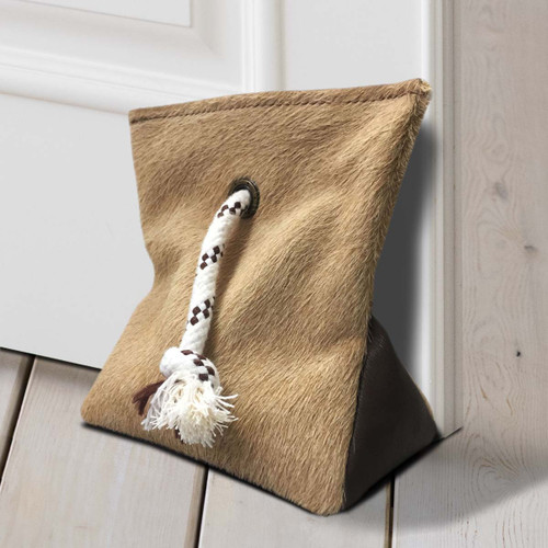 Cowhide Beige Door Wedge