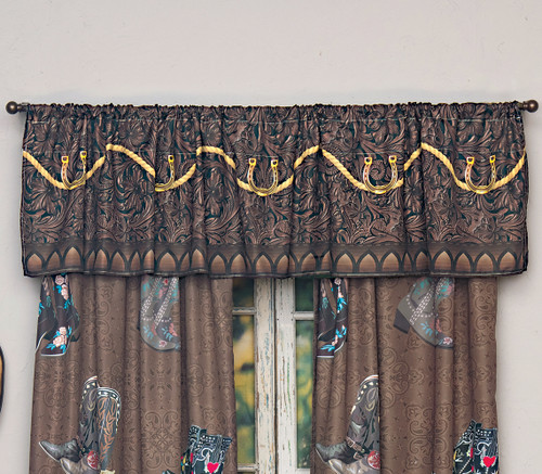 Boots & Spurs Lined Valance