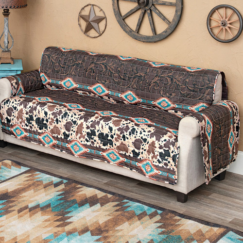 Santa Fe Diamonds & Cowhide Sofa Cover