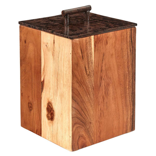 Cubed Wooden Canister - Large