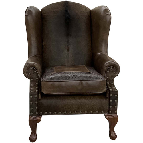 Coffee Wingback Chair